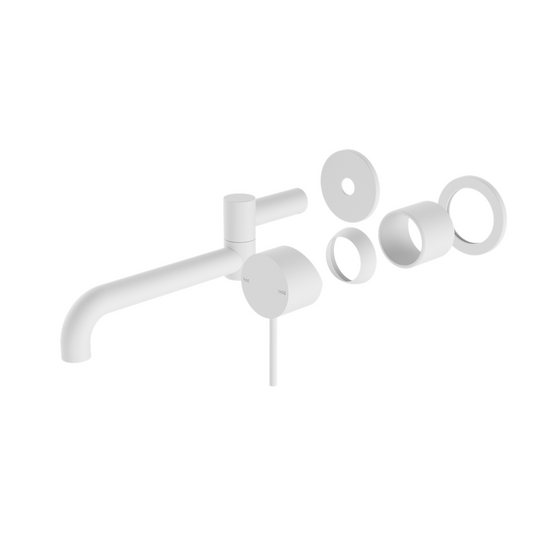 MECCA WALL BASIN/BATH MIXER SWIVEL SPOUT 225MM TRIM KITS ONLY MATTE WHITE (NR221910RTMW)