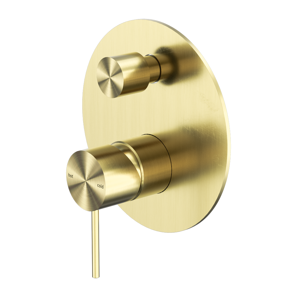 MECCA SHOWER MIXER WITH DIVERTOR BRUSHED GOLD (NR221911ABG)