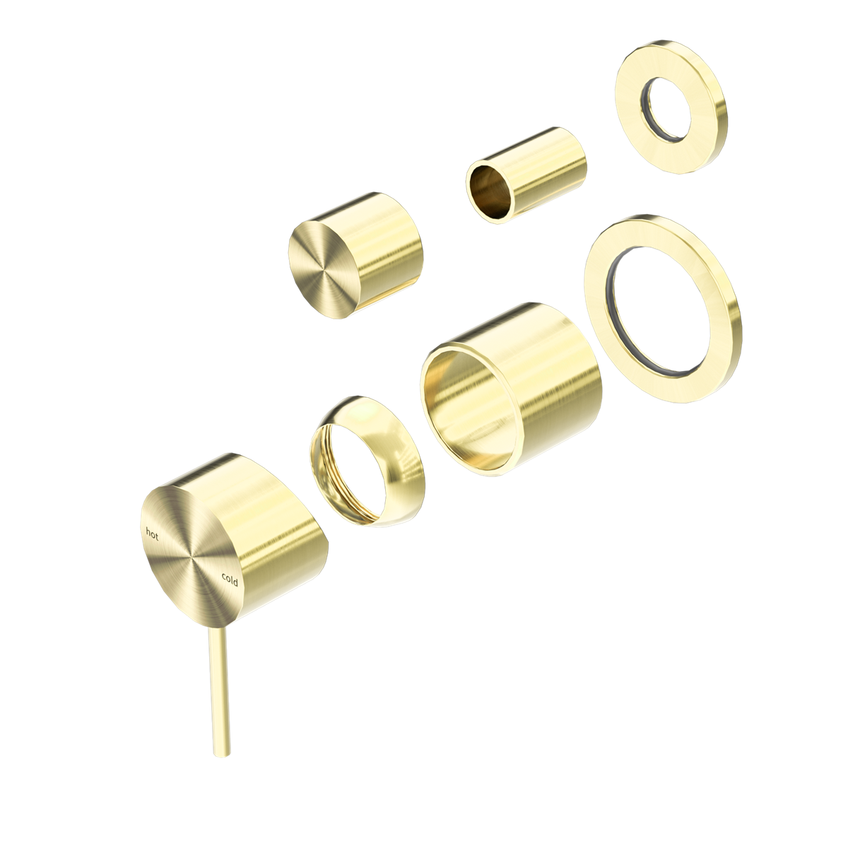 MECCA SHOWER MIXER WITH DIVERTOR SEPARATE BACK PLATE TRIM KITS ONLY BRUSHED GOLD (NR221911STBG)