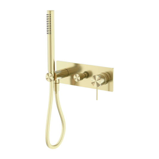 MECCA SHOWER MIXER DIVERTOR SYSTEM BRUSHED GOLD (NR221912EBG)