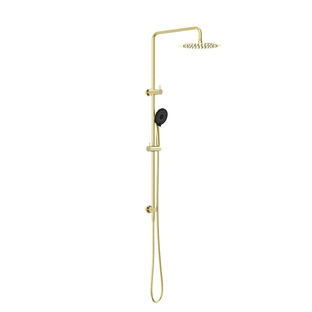 ROUND PROJECT TWIN SHOWER 4 STAR RATING BRUSHED GOLD (NR232105fBG)