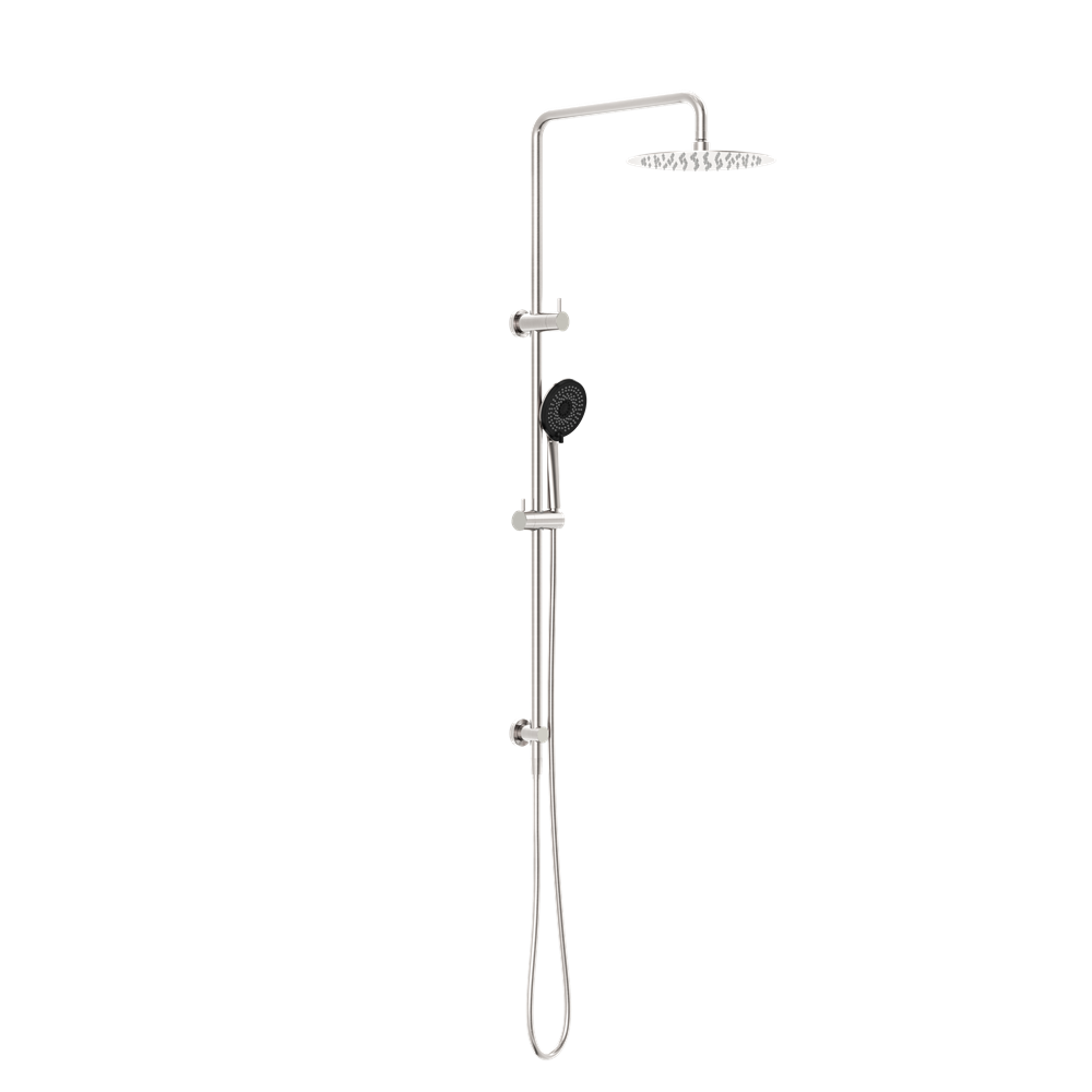 ROUND PROJECT TWIN SHOWER 4 STAR RATING BRUSHED NICKEL (NR232105fBN)