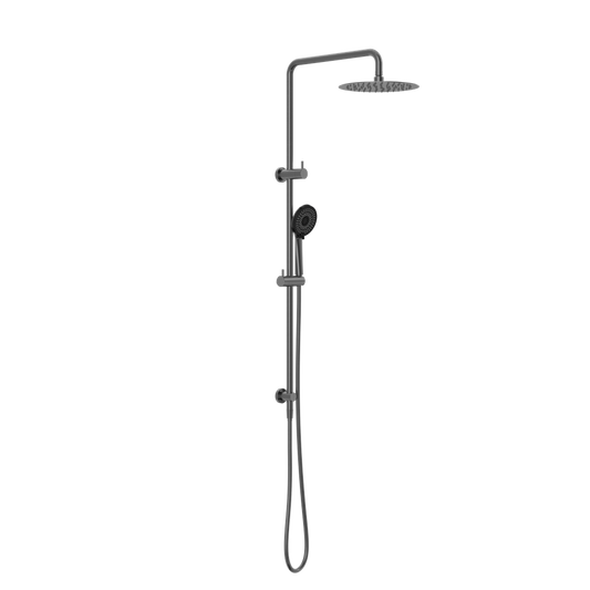 ROUND PROJECT TWIN SHOWER 4 STAR RATING GUN METAL (NR232105fGM)