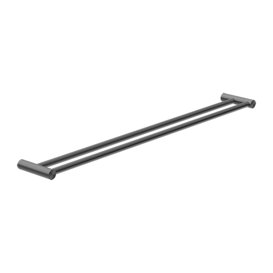 NEW MECCA DOUBLE TOWEL RAIL 800MM GM (NR2330dGM)