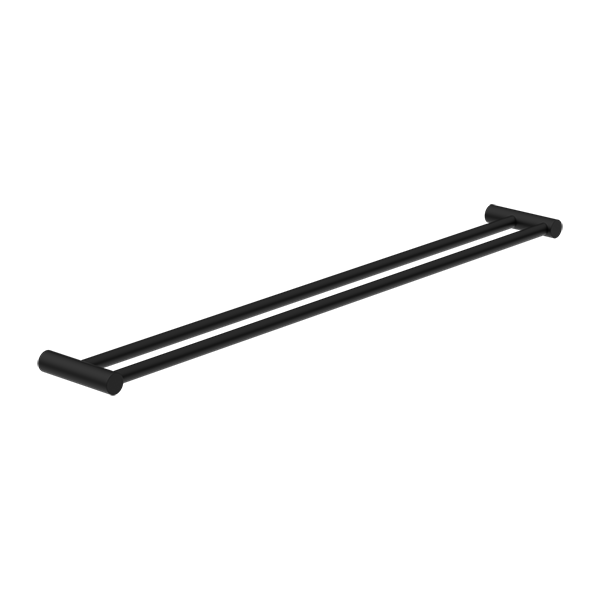 NEW MECCA DOUBLE TOWEL RAIL 800MM MB (NR2330dMB)