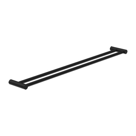 NEW MECCA DOUBLE TOWEL RAIL 800MM MB (NR2330dMB)