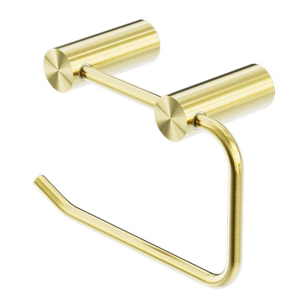 NEW MECCA TOILET ROLL HOLDER BRUSHED GOLD (NR2386BG)