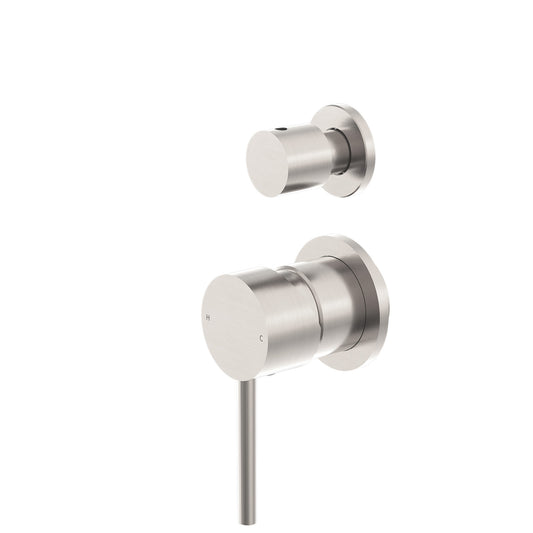 DOLCE SHOWER MIXER WITH DIVERTOR SEPARATE BACK PLATE BRUSHED NICKEL (NR250811EBN)