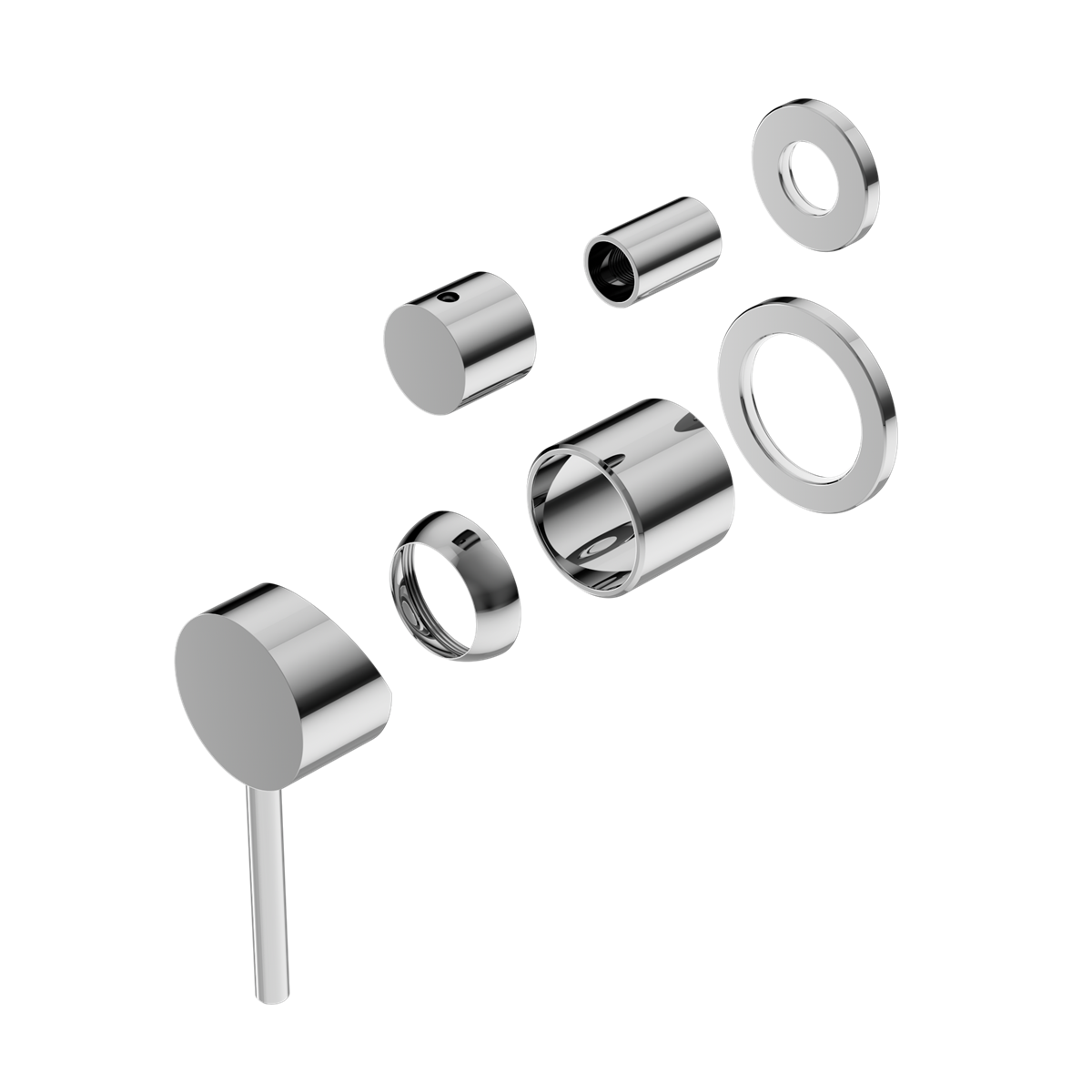 DOLCE SHOWER MIXER WITH DIVERTOR SEPARATE BACK PLATE TRIM KITS ONLY CHROME (NR250811ETCH)