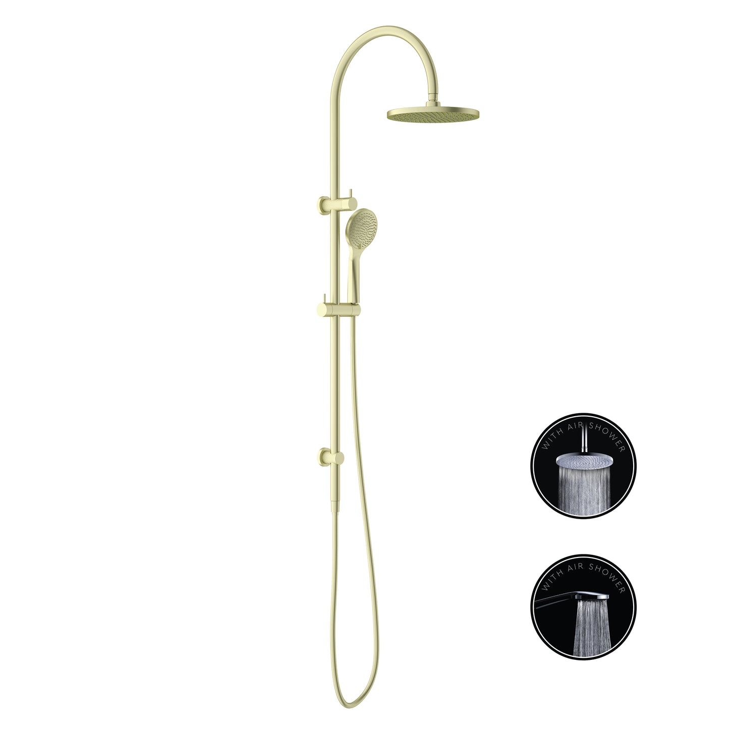 OPAL TWIN SHOWER WITH AIR SHOWER BRUSHED GOLD (NR251905bBG)