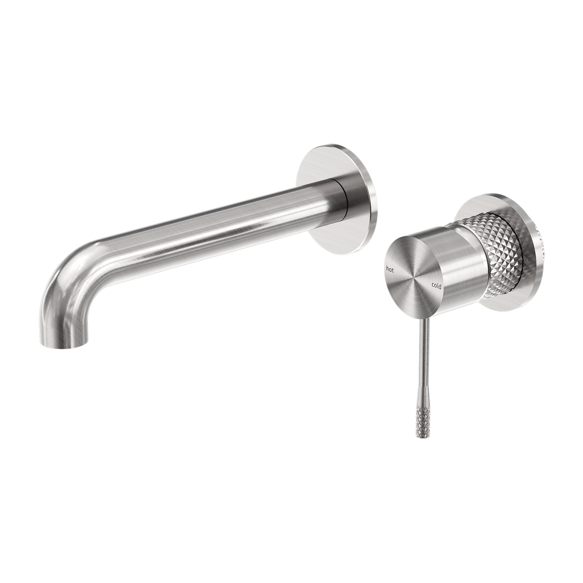 OPAL WALL BASIN/BATH MIXER 185MM SPOUT WITH SEPARATE BACK PLATE BN (NR251907bBN)