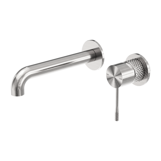 OPAL WALL BASIN/BATH MIXER 185MM SPOUT WITH SEPARATE BACK PLATE BN (NR251907bBN)