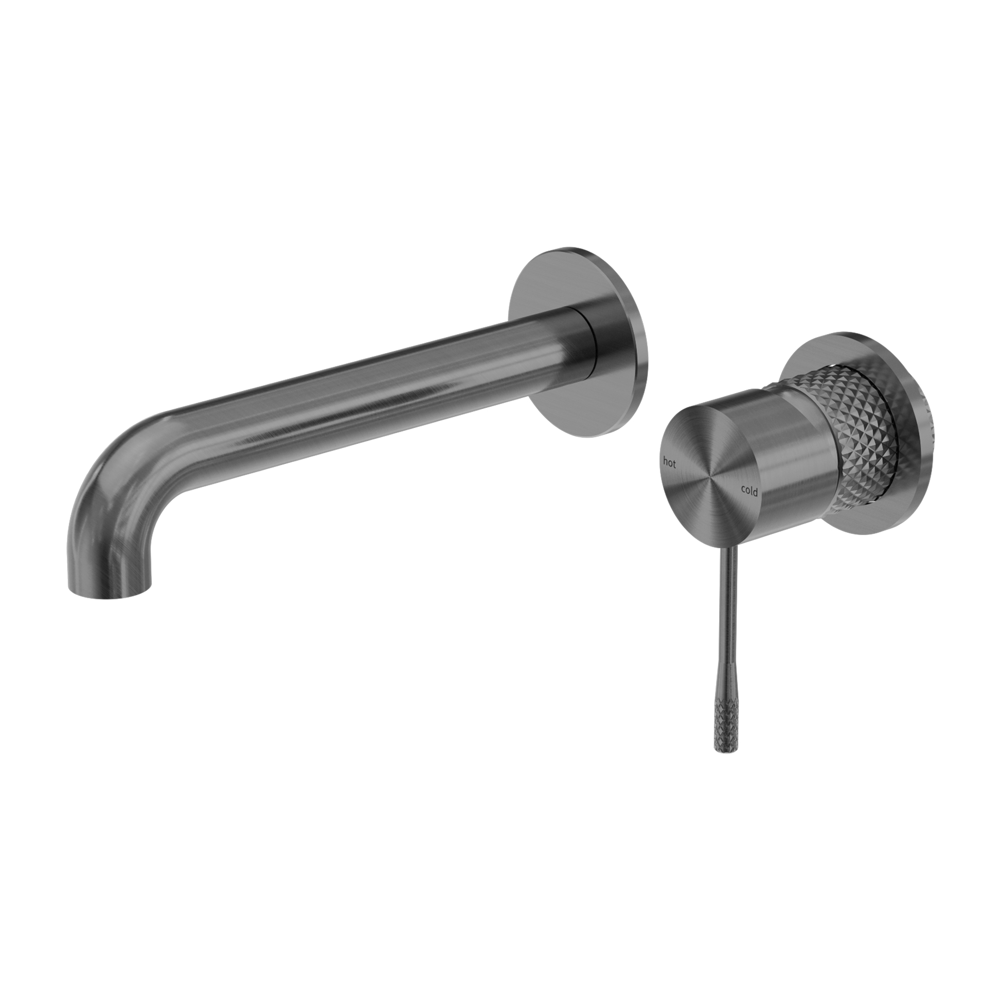 OPAL WALL BASIN/BATH MIXER 185MM SPOUT WITH SEPARATE BACK PLATE GR (NR251907bGR)