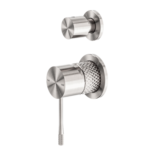 OPAL SHOWER MIXER WITH DIVERTOR SEPARATE PLATE BRUSHED NICKEL (NR251909eBN)