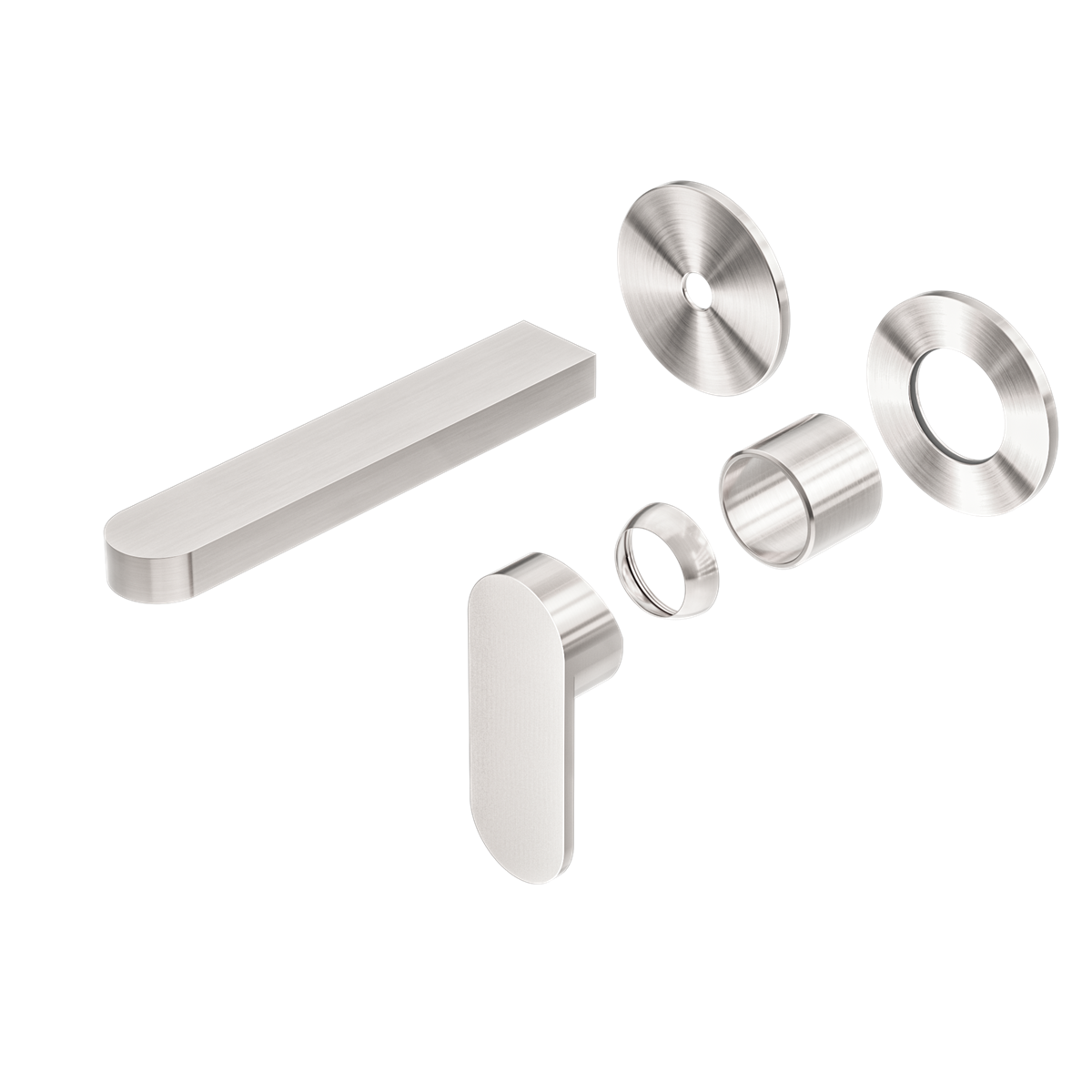 ECCO WALL BASIN/BATH MIXER SEPARATE BACK PLATE TRIM KITS ONLY BRUSHED NICKEL (NR301310BTBN)