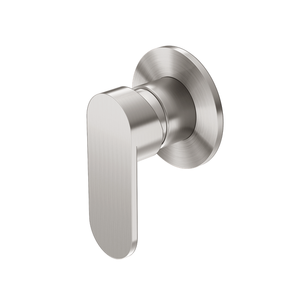 ECCO SHOWER MIXER 80MM ROUND PLATE BRUSHED NICKEL (NR301311DBN)