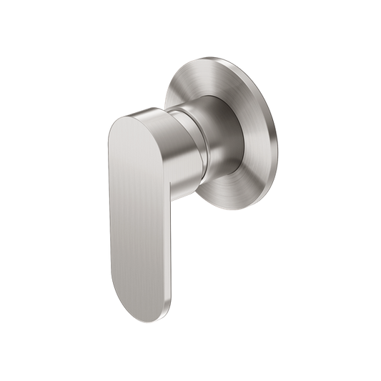 ECCO SHOWER MIXER 80MM ROUND PLATE BRUSHED NICKEL (NR301311DBN)