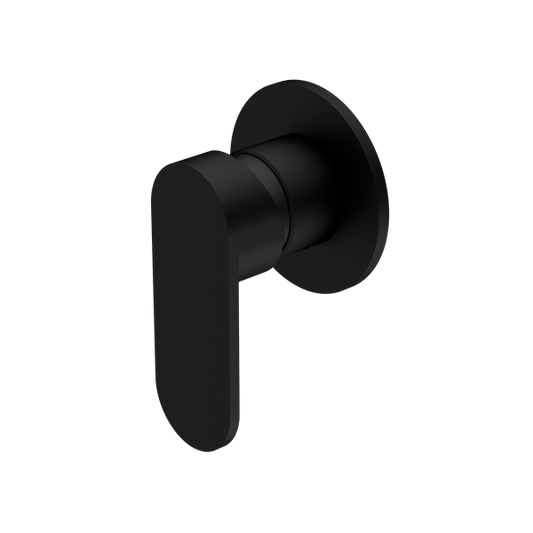 ECCO SHOWER MIXER 80MM ROUND PLATE MATTE BLACK (NR301311DMB)