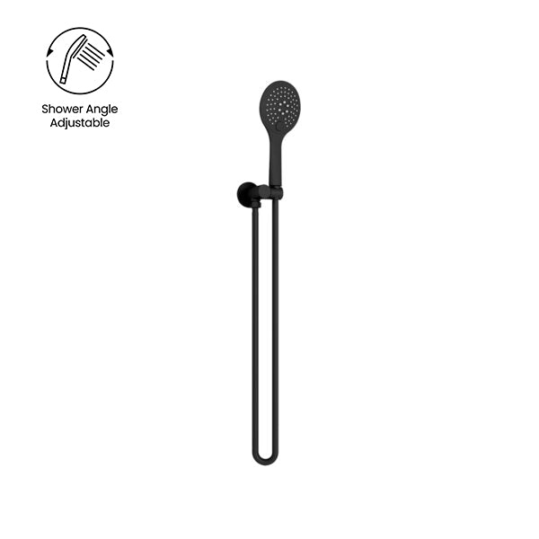 RAIN 3 FUNCTION SHOWER ON BRACKET MATTE BLACK (NR305MB)