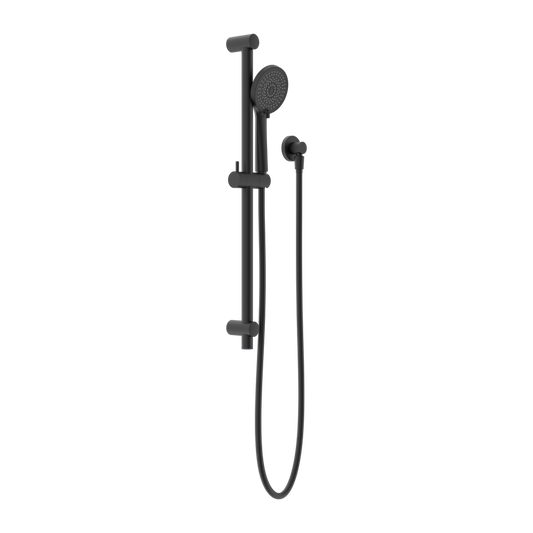 ROUND METAL PROJECT RAIL SHOWER MATTE BLACK (NR318MB)