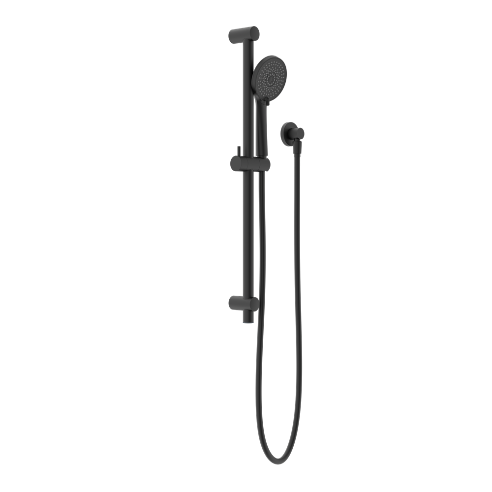 Round Metal Project Shower Rail 4 Star Rating Matte Black (NR319MB)