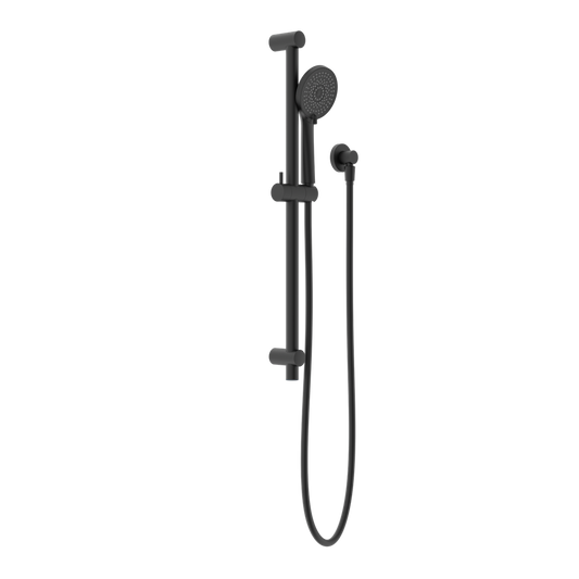 Round Metal Project Shower Rail 4 Star Rating Matte Black (NR319MB)