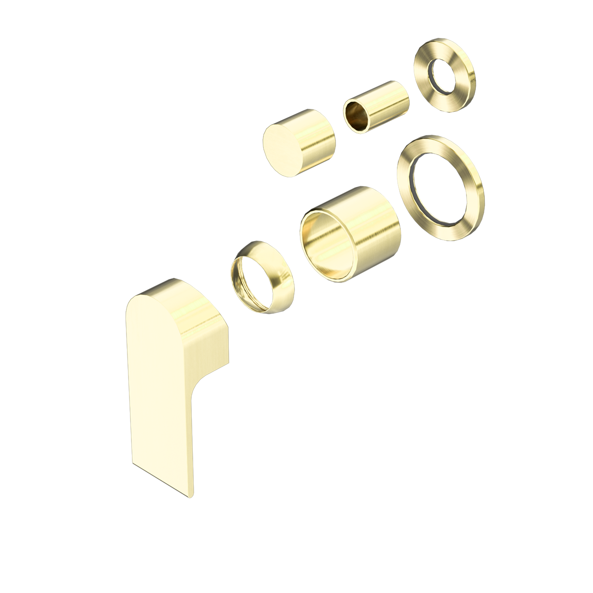 BIANCA SHOWER MIXER WITH DIVERTOR SEPARATE BACK PLATE TRIM KITS ONLY BRUSHED GOLD (NR321511GTBG)