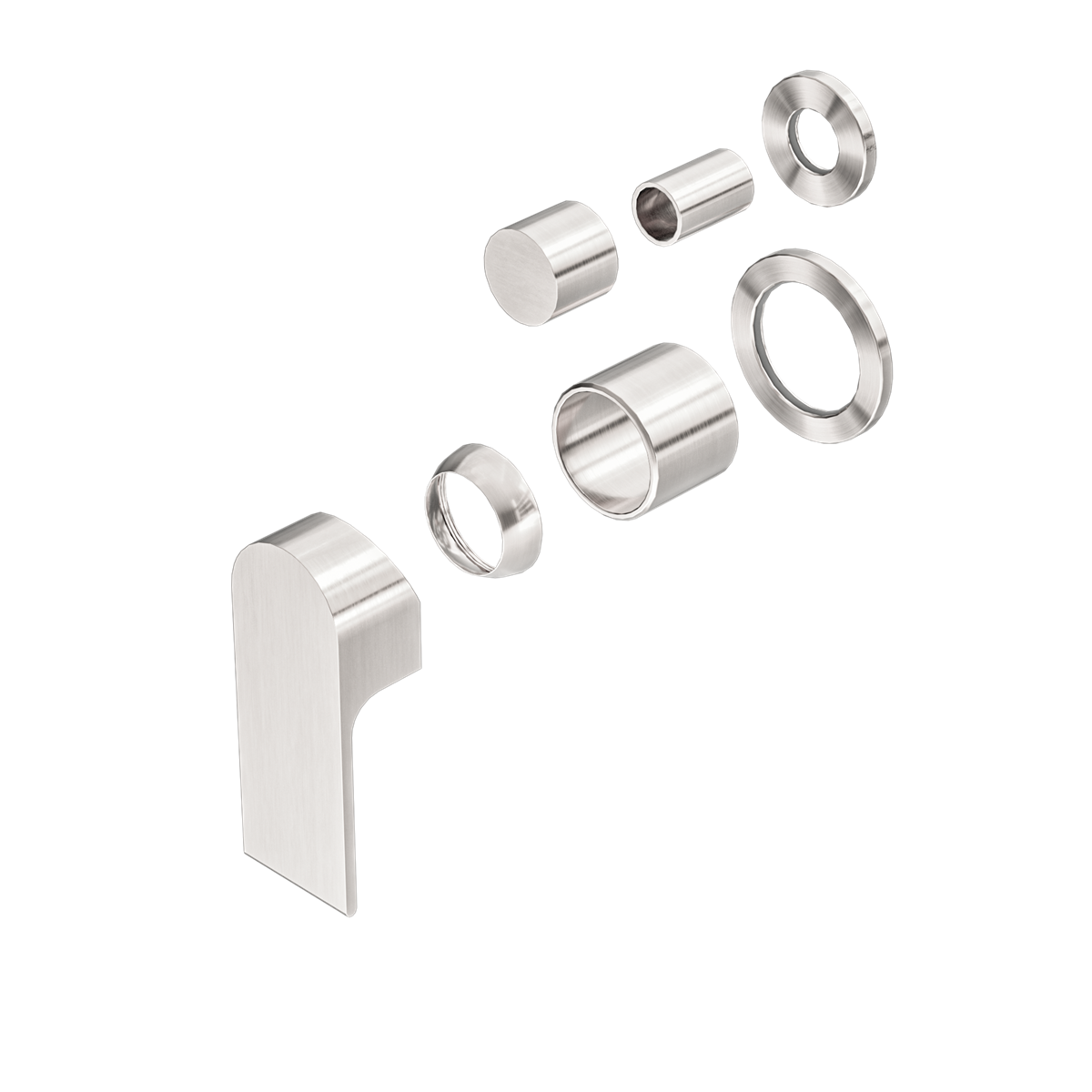 BIANCA SHOWER MIXER WITH DIVERTOR SEPARATE BACK PLATE TRIM KITS ONLY BRUSHED NICKEL (NR321511GTBN)