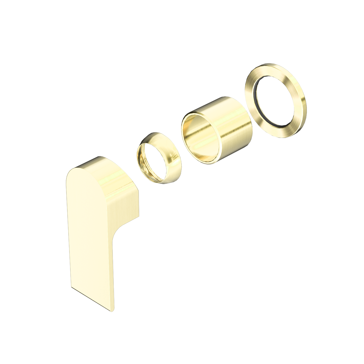 BIANCA SHOWER MIXER 60MM PLATE TRIM KITS ONLY BRUSHED GOLD (NR321511HTBG)