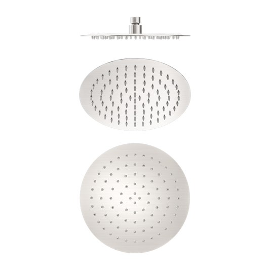 250mm Round Stainless Steel Shower Head 4 Star Rating Brushed Nickel (NR507036BN)