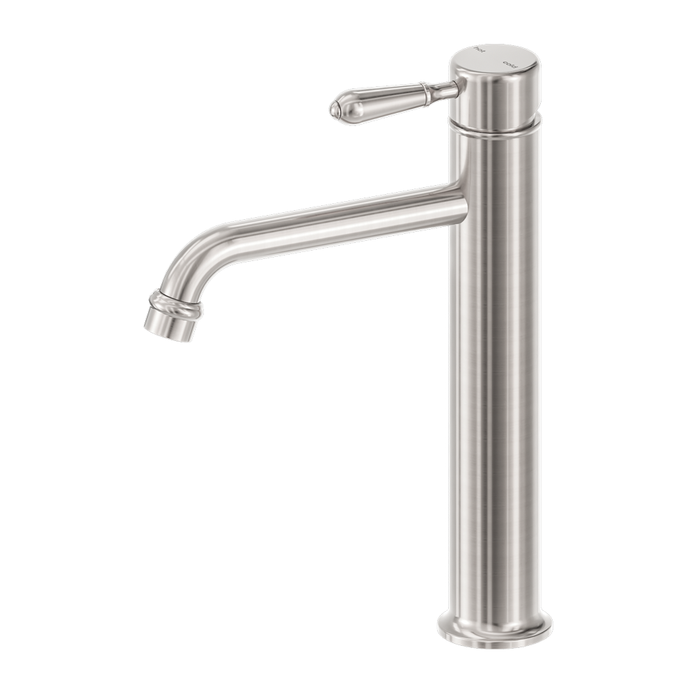 York Straight Tall Basin Mixer With Metal Lever Brushed Nickel (NR692101a02BN)