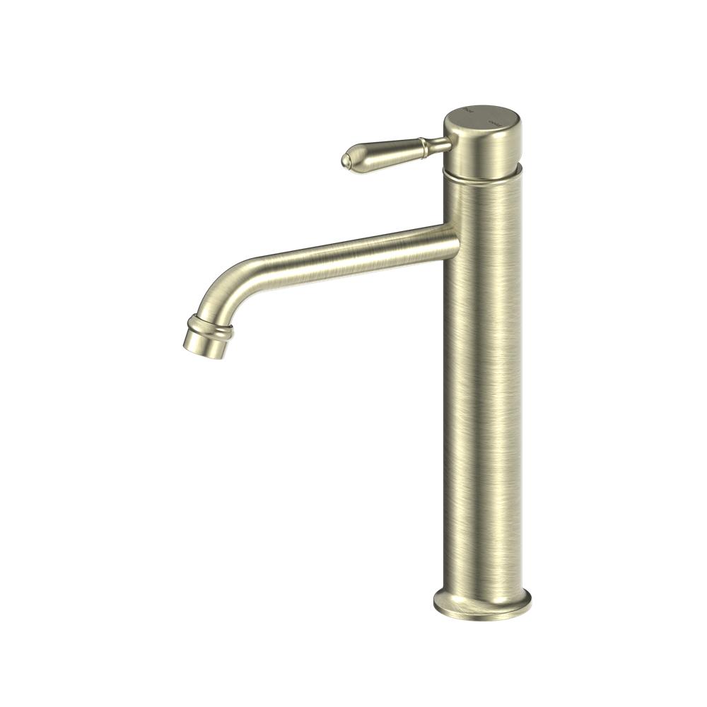 YORK STRAIGHT TALL BASIN MIXER WITH METAL LEVER AGED BRASS (NR692101a02AB)