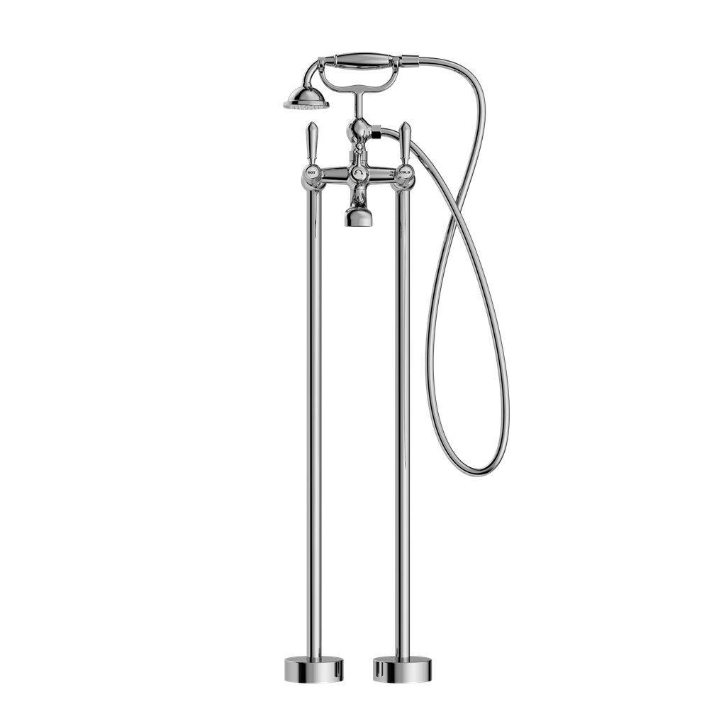 YORK FREESTANDING BATH SET WITH METAL HAND SHOWER CHROME (NR692103a02CH)