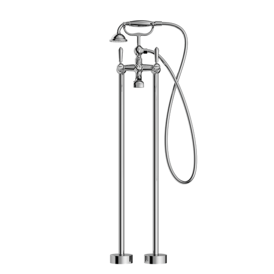 YORK FREESTANDING BATH SET WITH METAL HAND SHOWER CHROME (NR692103a02CH)