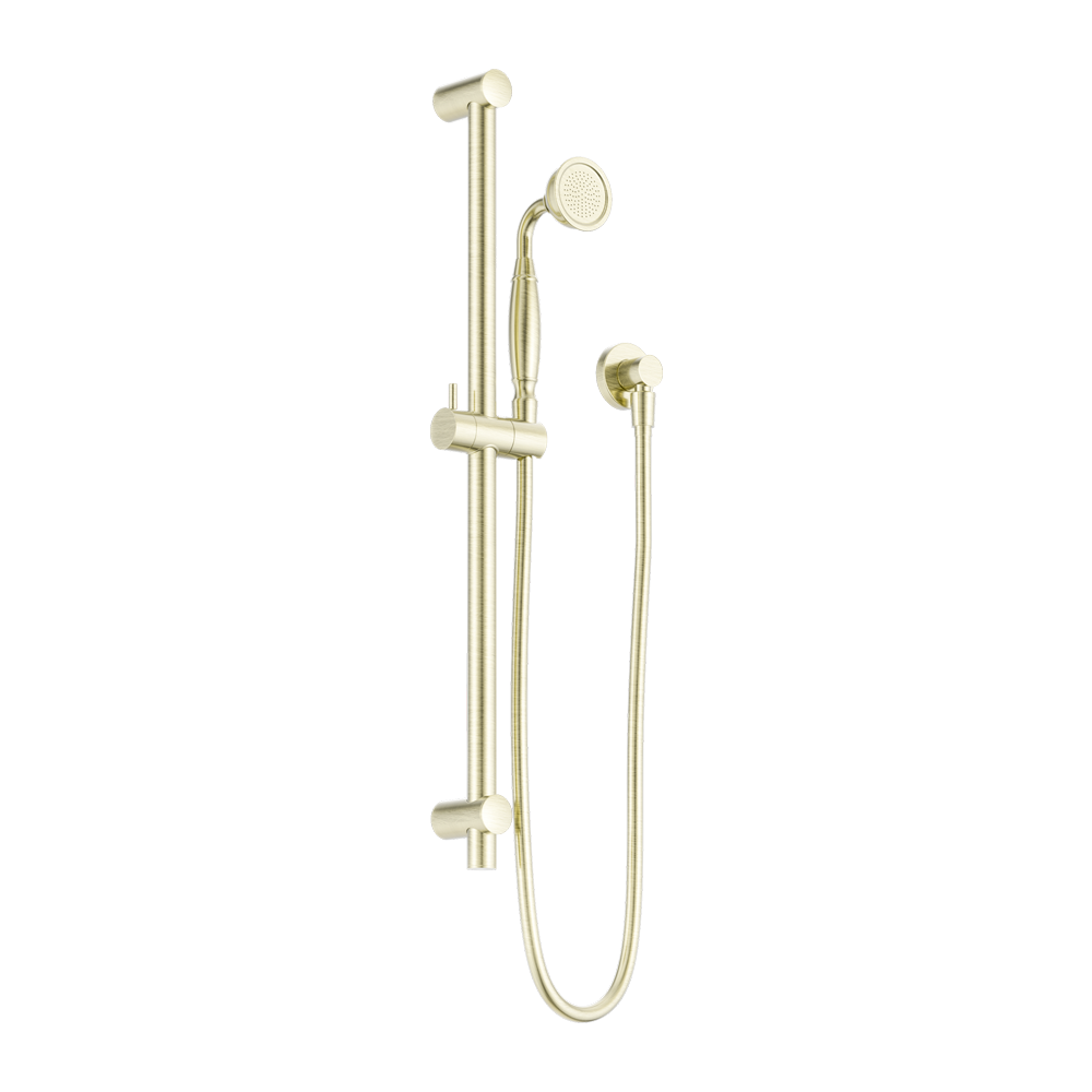 York Shower Rail With Metal Hand Shower Aged Brass (NR692105A02AB)