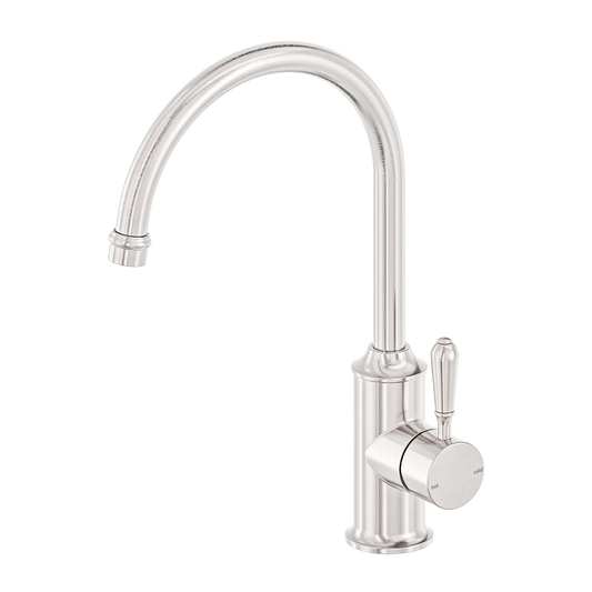 York Kitchen Mixer Gooseneck Spout With Metal Lever Brushed Nickel (NR69210602BN)