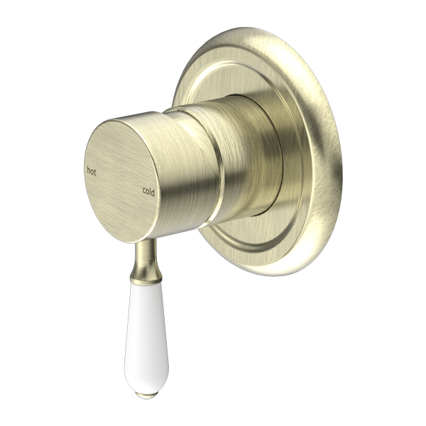 YORK SHOWER MIXER WITH WHITE PORCELAIN LEVER AB (NR69210901AB)