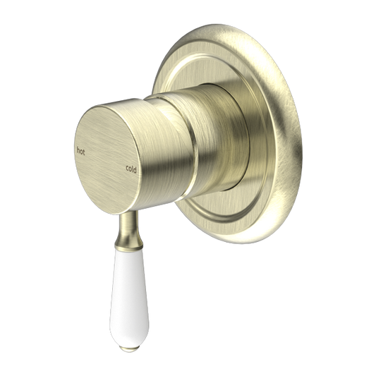 YORK SHOWER MIXER WITH WHITE PORCELAIN LEVER AB (NR69210901AB)