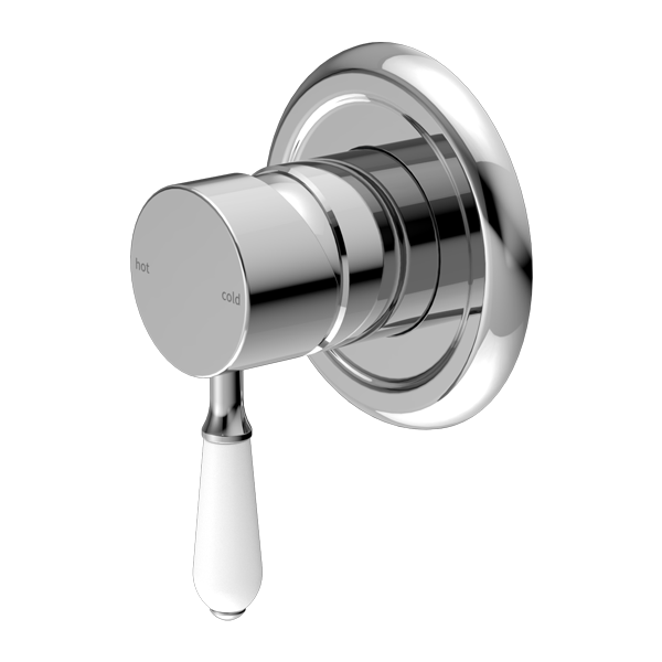 YORK SHOWER MIXER WITH WHITE PORCELAIN LEVER CH (NR69210901CH)