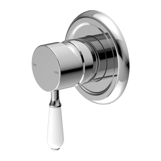 YORK SHOWER MIXER WITH WHITE PORCELAIN LEVER CH (NR69210901CH)