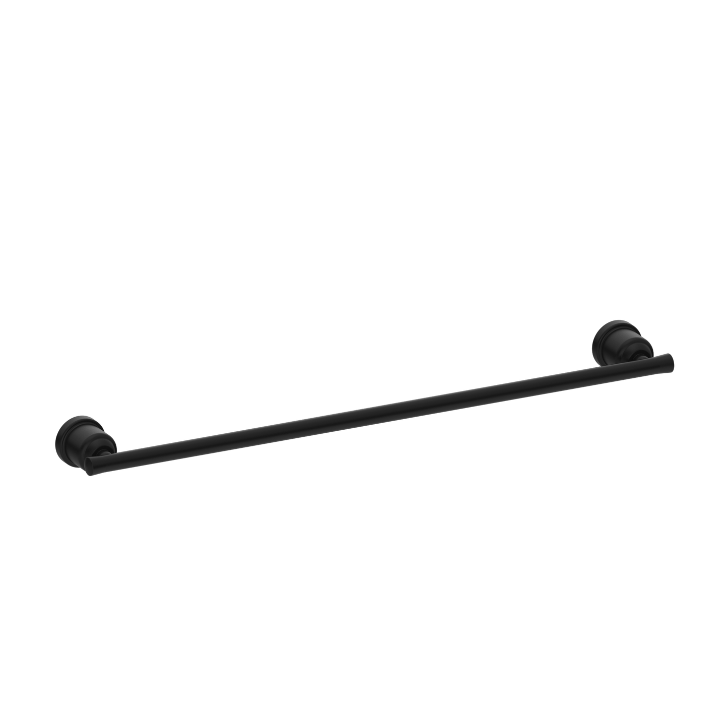 YORK SINGLE TOWEL RAIL 600MM MATTE BLACK (NR6924MB)