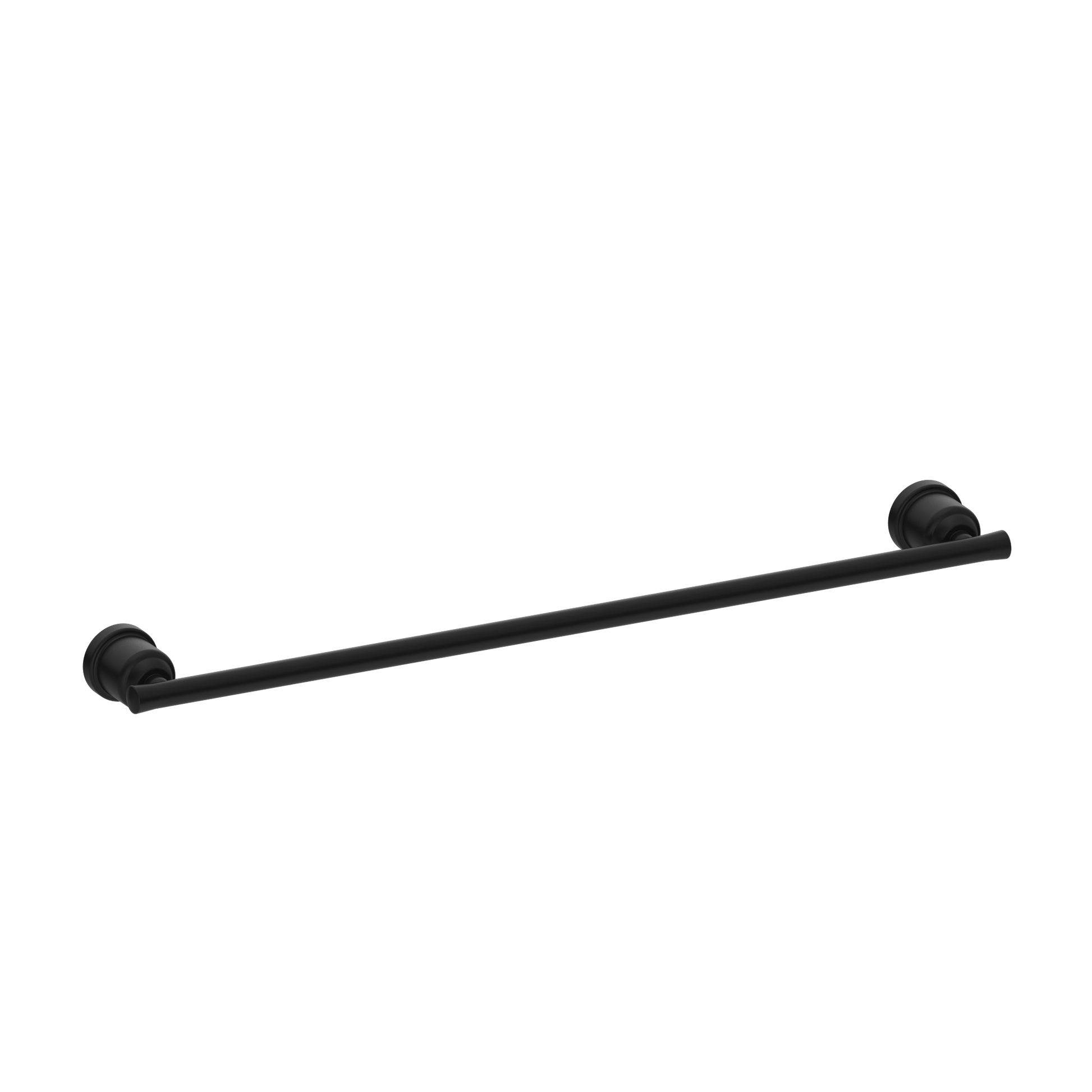 YORK SINGLE TOWEL RAIL 600MM MATTE BLACK (NR6924MB)