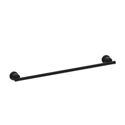 YORK SINGLE TOWEL RAIL 600MM MATTE BLACK (NR6924MB)