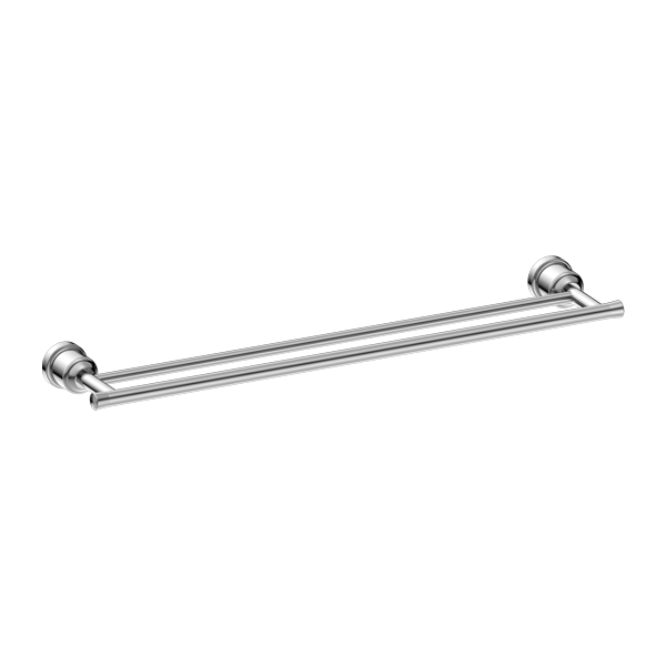 YORK DOUBLE TOWEL RAIL 600MM CH (NR6924DCH)