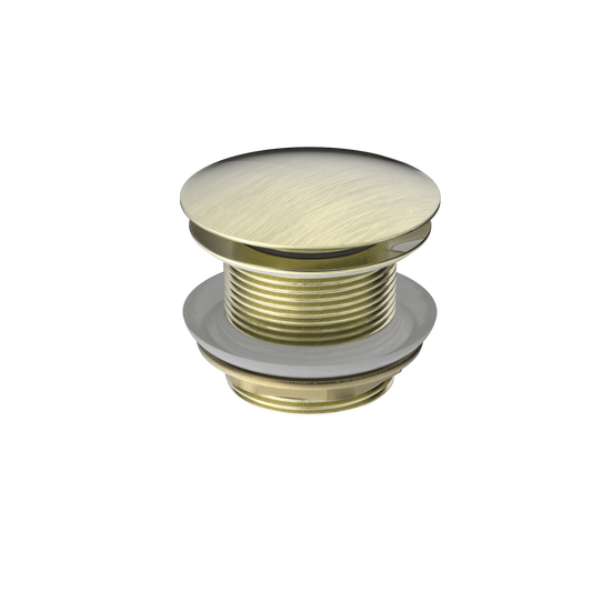 40MM BATH POP-UP PLUG WITH REMOVABLE WASTE NO OVERFLOW AGED BRASS (NRA707AB)