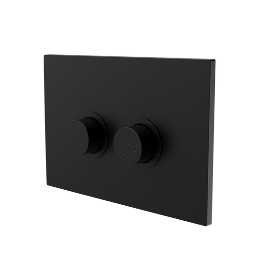 Raised Disabled Care Pneumatic Flush Buttons Plate DDA Compliant Matte Black (NRCRPL002MB)