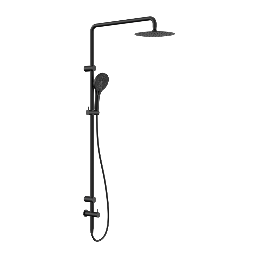 Mecca Care 25mm Grab Rail 900mm Twin Shower Set Matte Black (NRCS007MB)