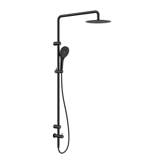 Mecca Care 25mm Grab Rail 900mm Twin Shower Set Matte Black (NRCS007MB)