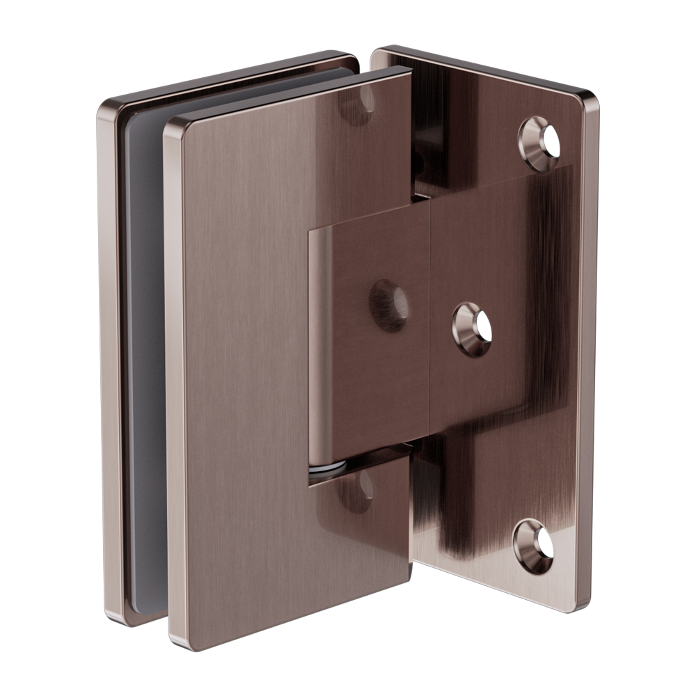 90 Degree Glass To Wall Shower Hinge 10mm Glass Brushed Bronze (NRSH101aBZ)