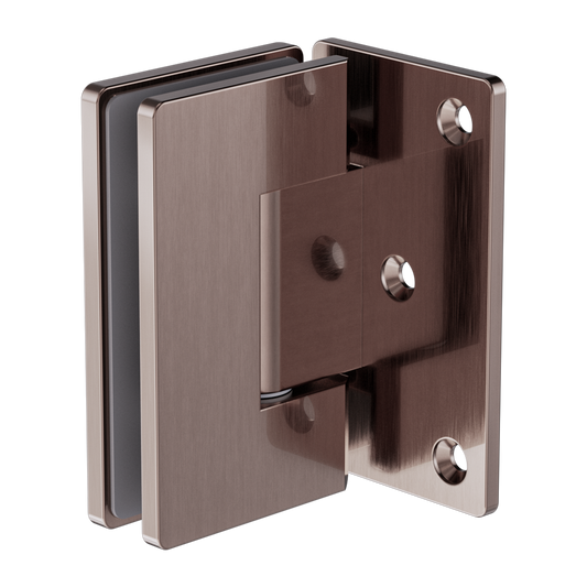 90 Degree Glass To Wall Shower Hinge 10mm Glass Brushed Bronze (NRSH101aBZ)